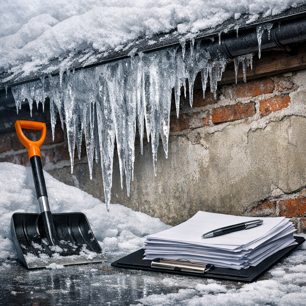 Каждый день в администрацию Иванова поступают жалобы на заваленные снегом тротуары и наледь на крышах.